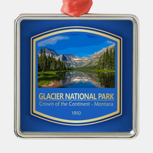 Glacier NP (PF1) Metalen Ornament (Voorkant)