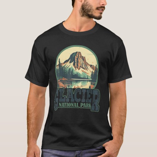 Glacier Park Montana Exploring US Outdoor National T-shirt (Voorkant)