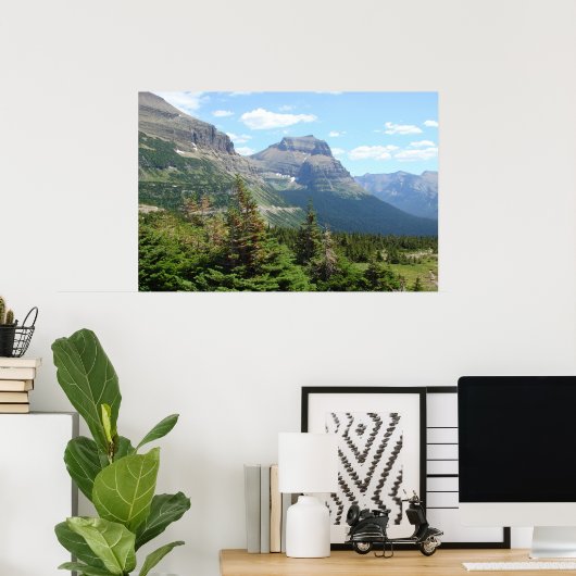 Glacier Park - Naar de Sun Road Poster (Thuiskantoor)