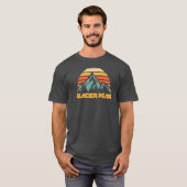 Glacier Peak Retro Turkoois T-shirt (Voorkant volledig)
