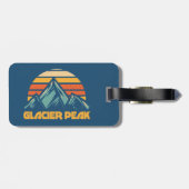 Glacier Peak Retro Turquoise Bagagelabel (Achterkant horizontaal)