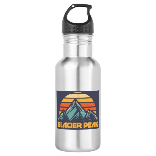 Glacier Peak Retro Turquoise Waterfles (Voorkant)