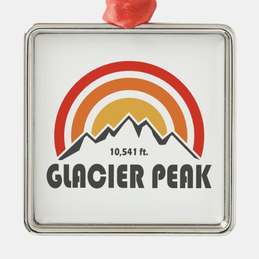 Glacier Peak, Washington Metalen Ornament (Voorkant)