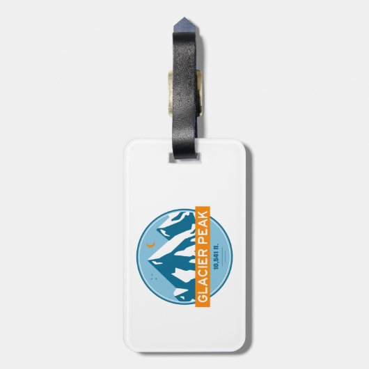 Glacier Peak Washington Stars Moon Bagagelabel (Achterkant verticaal)