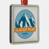 Glacier Peak Washington Stars Moon Metalen Ornament (Rechts)