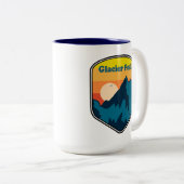Glacier Peak Washington Sunrise Tweekleurige Koffiemok (Voorkant rechts)