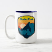 Glacier Peak Washington Sunrise Tweekleurige Koffiemok (Links)