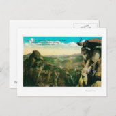 Glacier Point, Half Dome en Yosemite Valley Briefkaart (Voorkant / Achterkant)