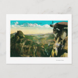 Glacier Point, Half Dome en Yosemite Valley Briefkaart