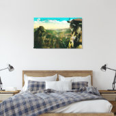 Glacier Point, Half Dome en Yosemite Valley Canvas Afdruk (Insitu (Slaapkamer))