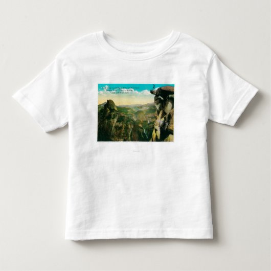 Glacier Point, Half Dome en Yosemite Valley Kinder Shirts (Voorkant)