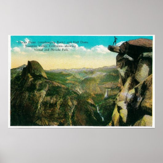Glacier Point, Half Dome en Yosemite Valley Poster (Voorkant)