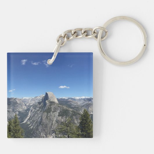 Glacier Point Half Dome Yosemite Kleur Foto Sleutelhanger (Achterkant)
