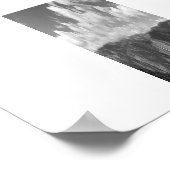 Glacier Point Horizon Panoramisch Zwart en Wit Poster (Hoek)