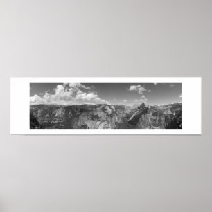 Glacier Point Horizon Panoramisch Zwart-wit Poster