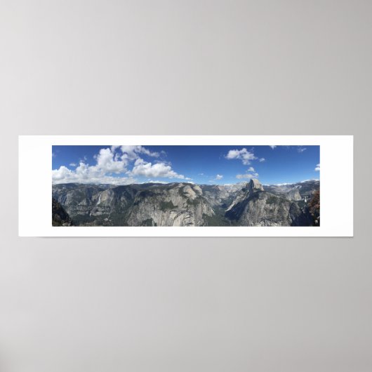 Glacier Point Horizon Panoramische Kleurenfotograf Poster (Voorkant)
