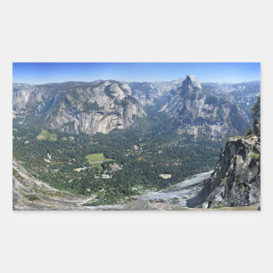 Glacier Point Panorama - Yosemite Valley Rechthoekige Sticker