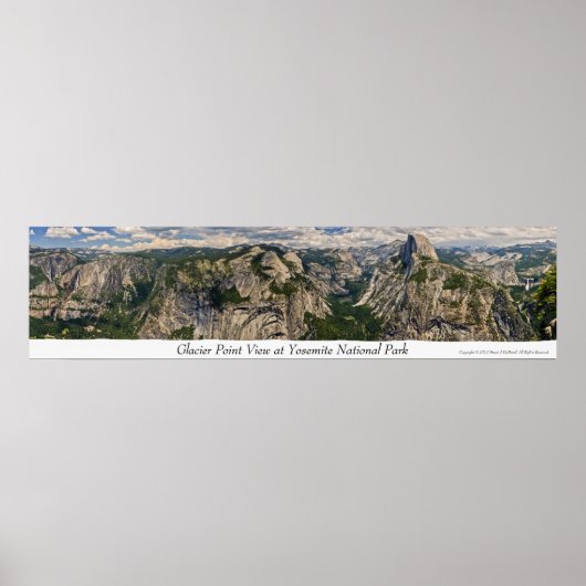 Glacier Point-Uitzicht op Yosemite Poster (Voorkant)