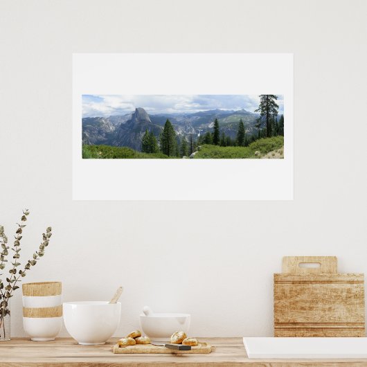 Glacier Point-uitzicht van Half Dome Poster (Keuken)