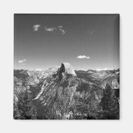 Glacier Point Yosemite Black en White Photography Magneet