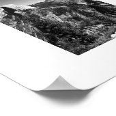 Glacier Point Yosemite Black en White Photography Poster (Hoek)