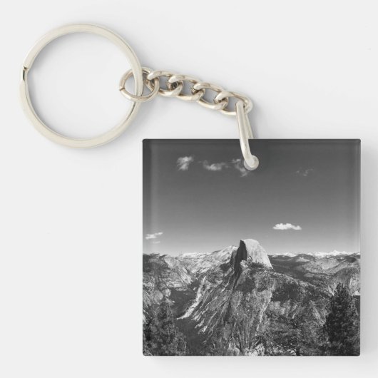 Glacier Point Yosemite Black en White Photography Sleutelhanger (Voorkant)