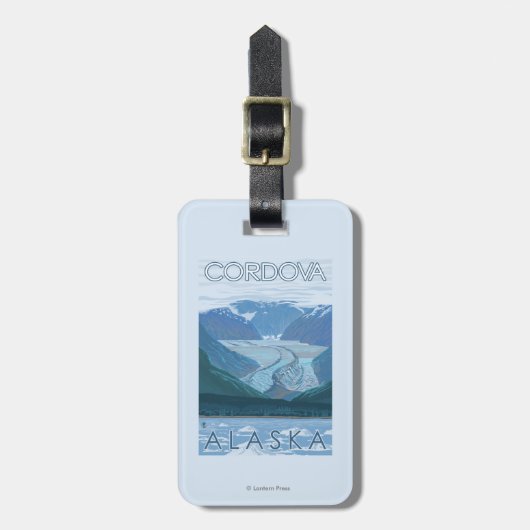 Glacier Scene - Cordova, Alaska Bagagelabel (Voorkant verticaal)