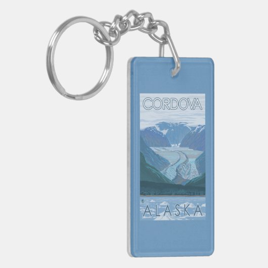 Glacier Scene - Cordova, Alaska Sleutelhanger (Voorkant Links)