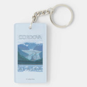 Glacier Scene - Cordova, Alaska Sleutelhanger (achterkant)