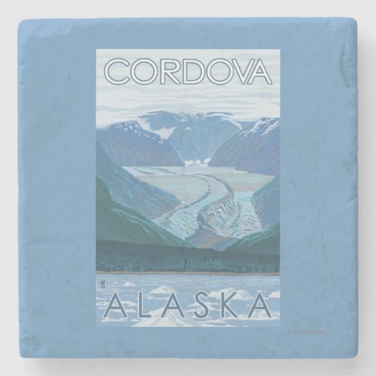 Glacier Scene - Cordova, Alaska Stenen Onderzetter (Voorkant)