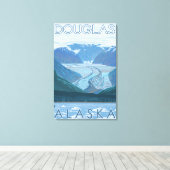 Glacier Scene - Douglas, Alaska Canvas Afdruk (Insitu (Houten vloer))