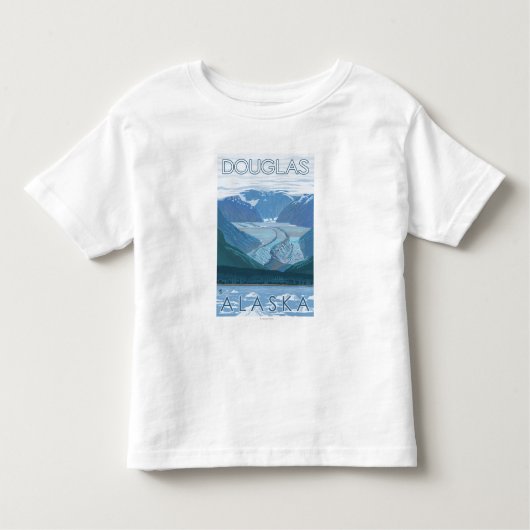 Glacier Scene - Douglas, Alaska Kinder Shirts (Voorkant)