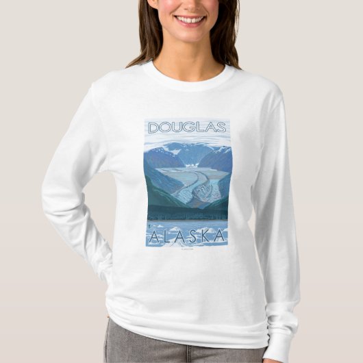 Glacier Scene - Douglas, Alaska T-shirt (Voorkant)