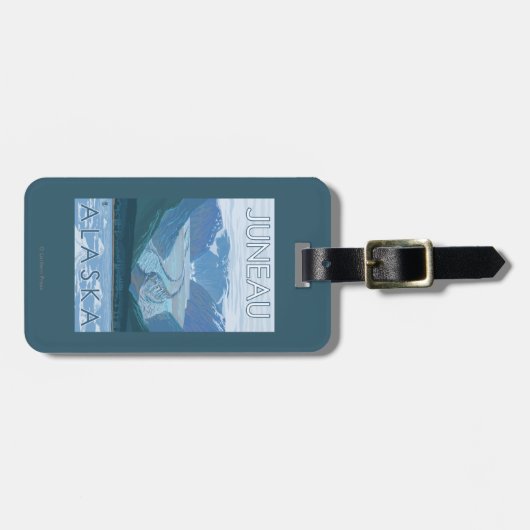 Glacier Scene - Juneau, Alaska Bagagelabel (Voorkant horizontaal)