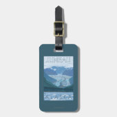 Glacier Scene - Juneau, Alaska Bagagelabel (Voorkant verticaal)