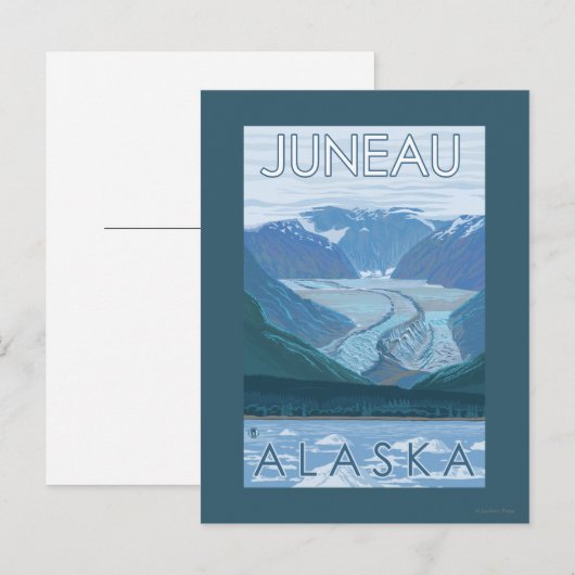 Glacier Scene - Juneau, Alaska Briefkaart (Voorkant / Achterkant)