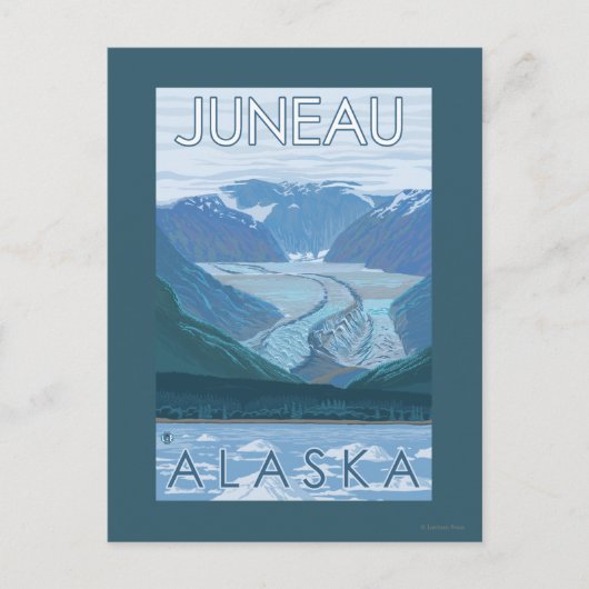 Glacier Scene - Juneau, Alaska Briefkaart (Voorkant)
