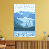 Glacier Scene - Juneau, Alaska Canvas Afdruk (Insitu (Woonkamer))