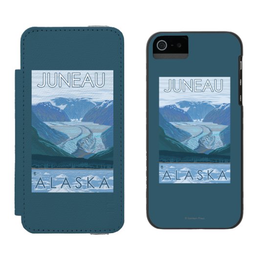 Glacier Scene - Juneau, Alaska Incipio iPhone Portemonnee Hoesje (Naast elkaar)
