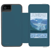 Glacier Scene - Juneau, Alaska Incipio iPhone Portemonnee Hoesje (Agenda Open)