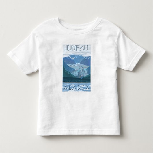 Glacier Scene - Juneau, Alaska Kinder Shirts (Voorkant)