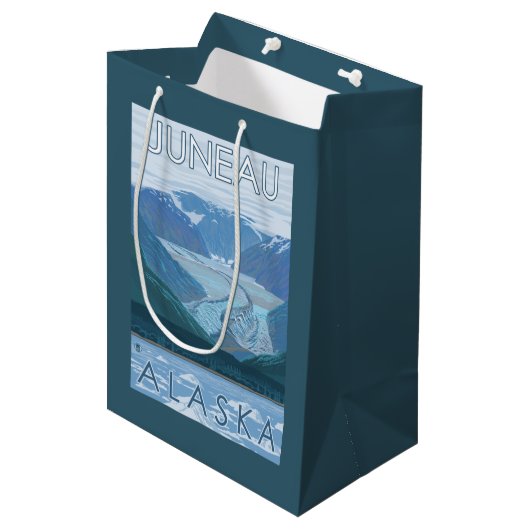 Glacier Scene - Juneau, Alaska Medium Cadeauzakje (Voorkant Gekanteld)