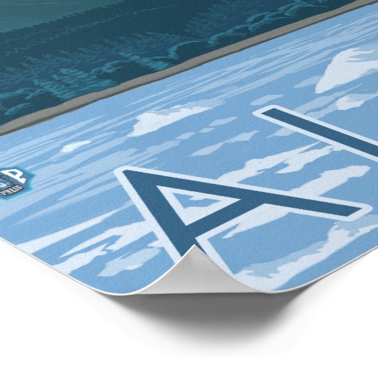 Glacier Scene - Juneau, Alaska Poster (Hoek)