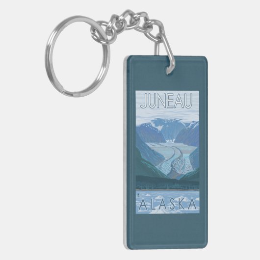 Glacier Scene - Juneau, Alaska Sleutelhanger (Voorkant Links)