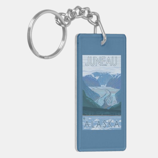 Glacier Scene - Juneau, Alaska Sleutelhanger (Voorkant Links)