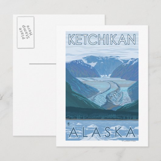 Glacier Scene - Ketchikan, Alaska Briefkaart (Voorkant / Achterkant)
