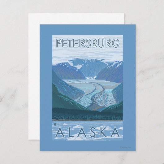 Glacier Scene - Petersburg, Alaska Briefkaart (Voorkant / Achterkant)