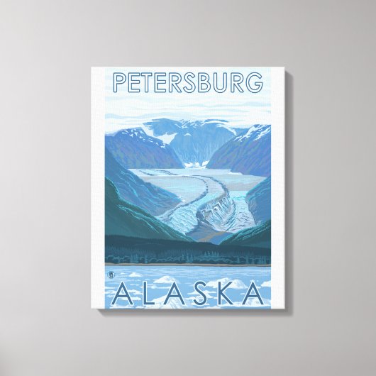 Glacier Scene - Petersburg, Alaska Canvas Afdruk (Voorkant)