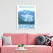 Glacier Scene - Petersburg, Alaska Canvas Afdruk (Insitu (Woonkamer))