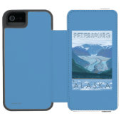 Glacier Scene - Petersburg, Alaska Incipio iPhone Portemonnee Hoesje (Agenda Open)